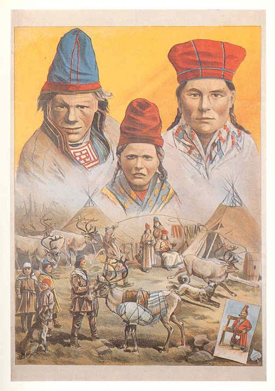 Reklameplakat for en «folkefremvisning» (Völkerschau) av samer arrangert av Carl Hagenbeck i Hamburg 1893.&amp;#160;