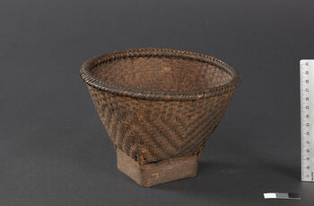 (UEM46923) Basket for storing food items. Material: Woven Bamboo . West Karbi Anglong/Hamren district.