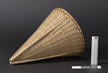 (UEM46972) A basket for everyday use, which may have a cord around it and be carried on the back with the cord/strap on the head. Khasi, Shillong, Meghalaya districts.