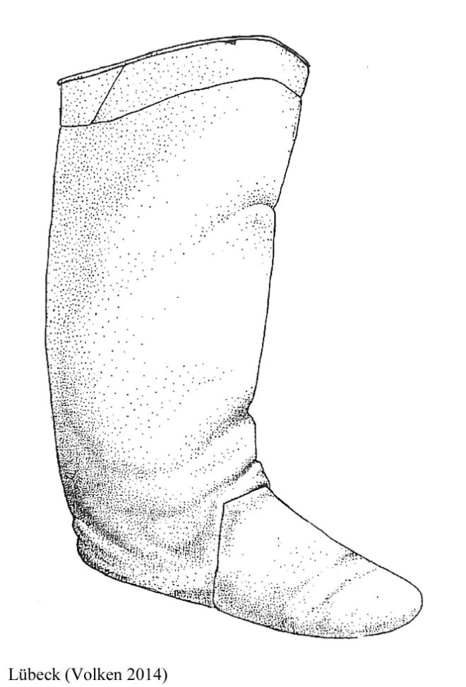 A boot from Lűbeck, Germany. Illustration after Volken (2014:142).