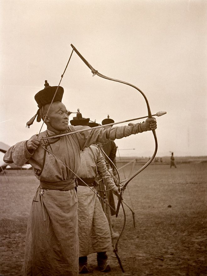 Arrow and bow shooting competition. Ulan Bator 1912.