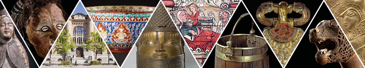 Collage containing ten images of different objects from the Historical Museum.