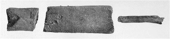 Black and white photos of fragments of an object