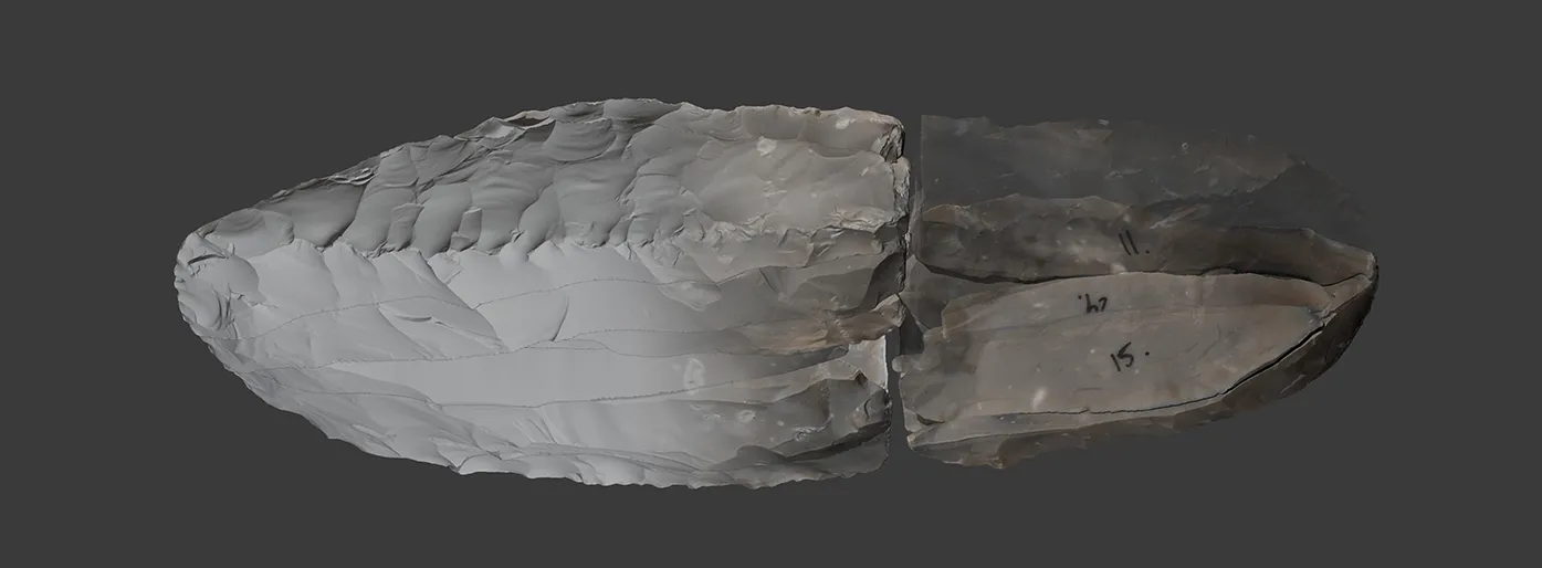 Example of digitised object combining light scanning and photogrammerty