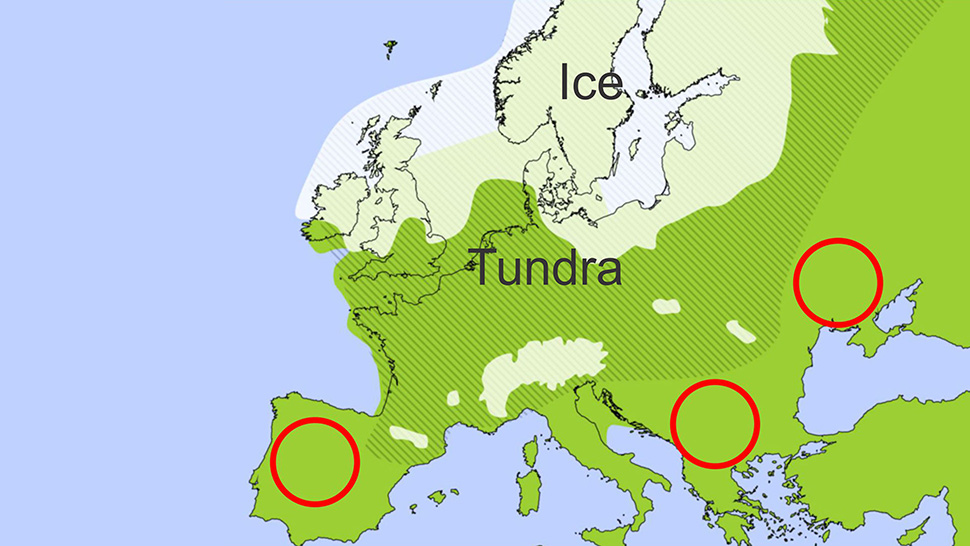 Europakart med markeringar.