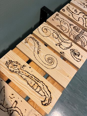 Elevenes egne drager inspirert av modellen og motiver på portalen&amp;#160;