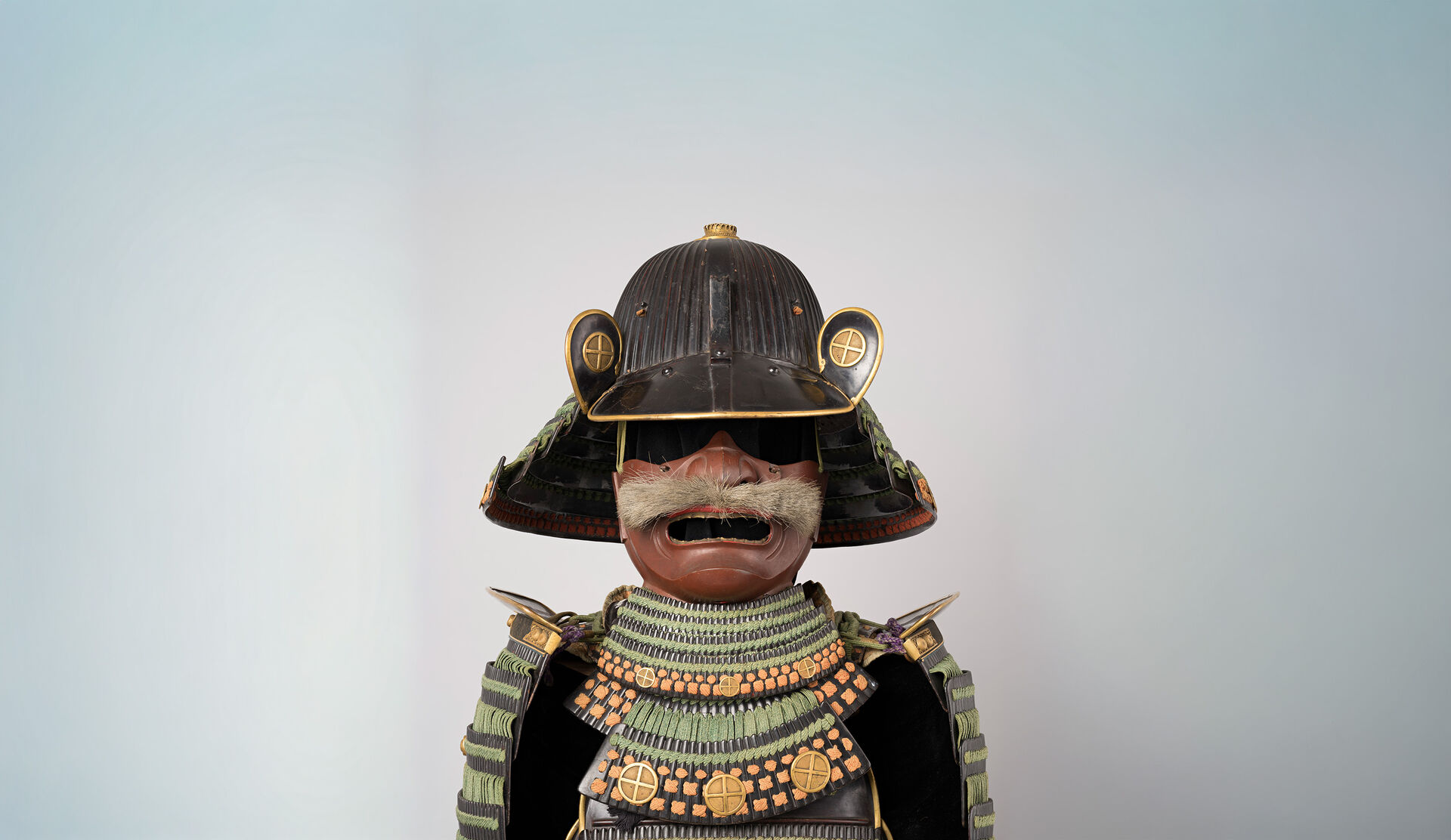 Close up of a samurai helmet