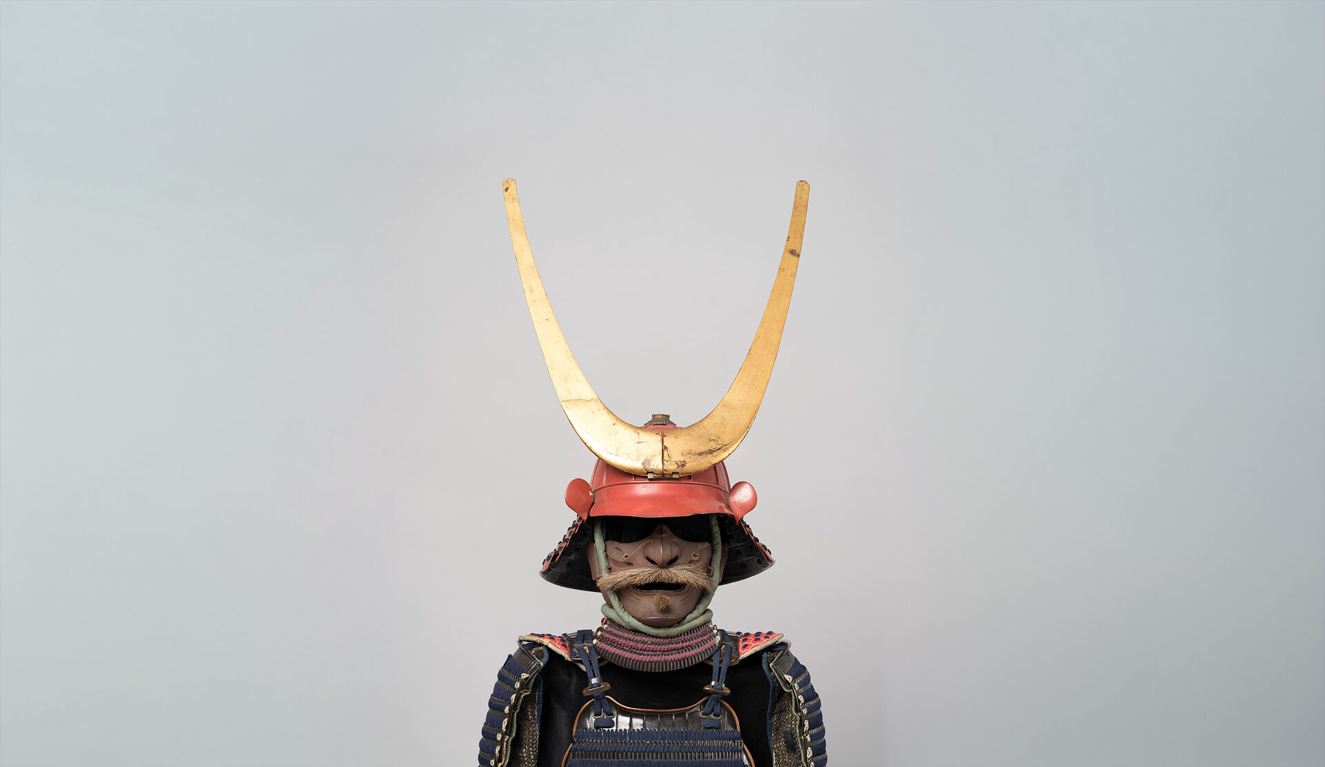 Close up of a samurai helmet