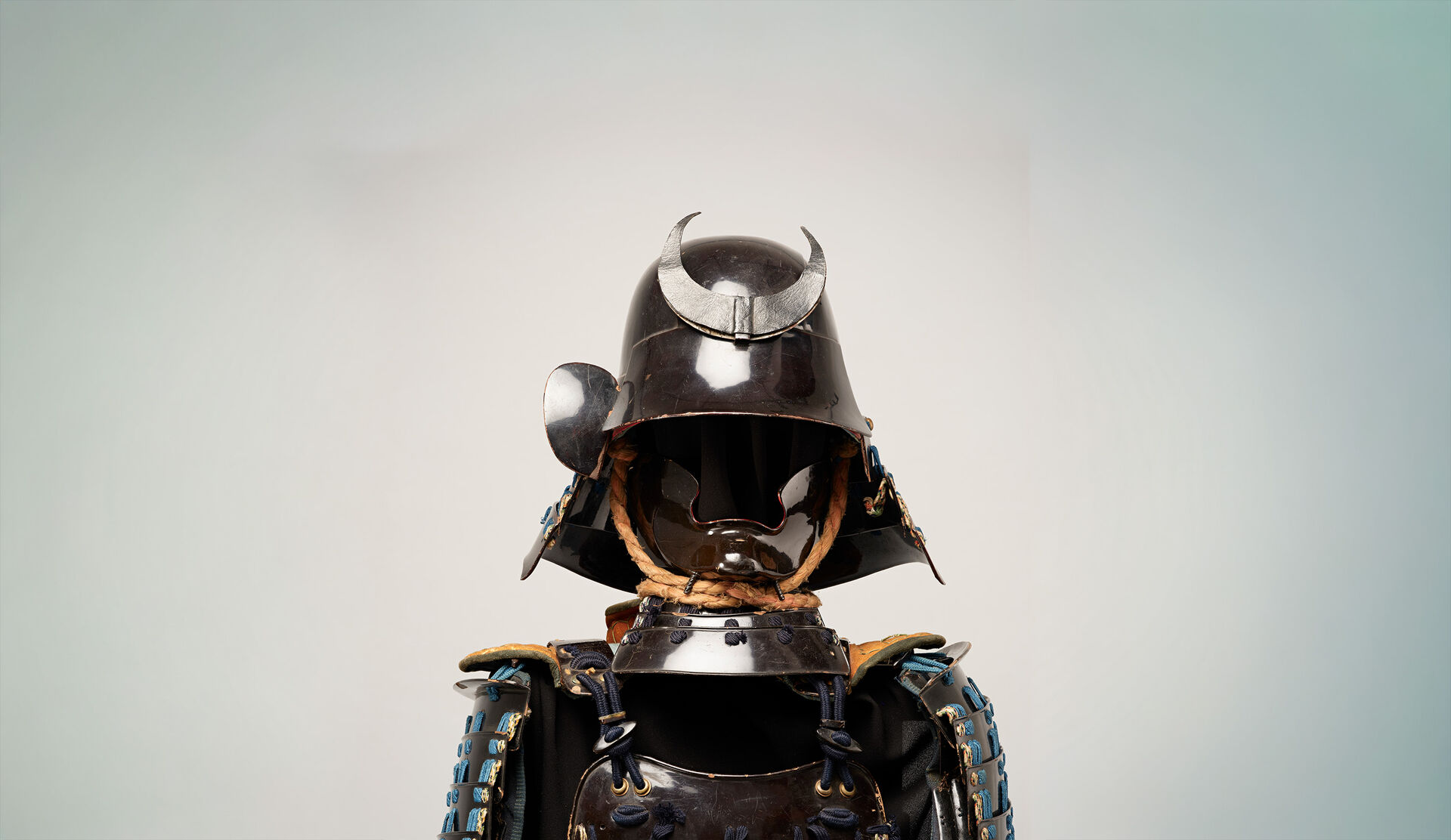 Close up of a samurai helmet
