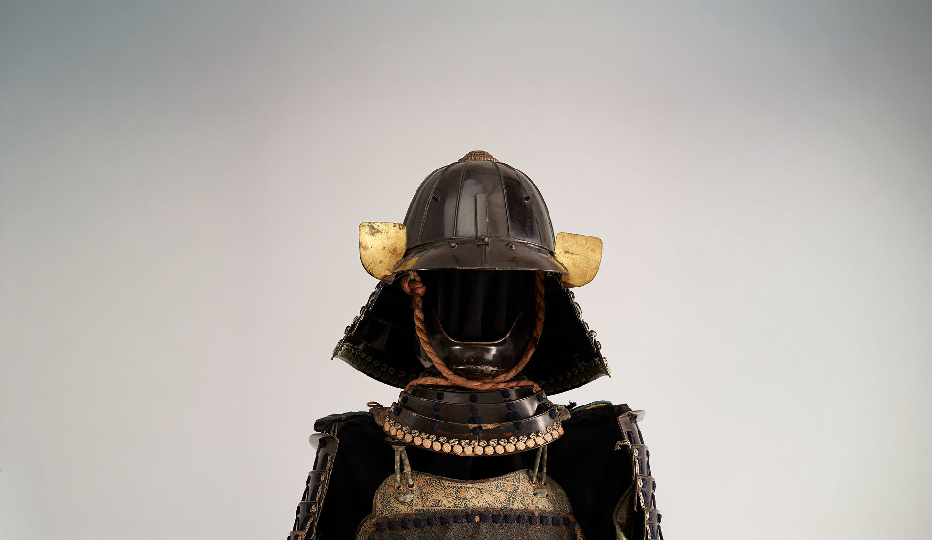 Close up of a samurai helmet