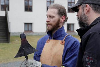 Outerwear ,Window ,Beard ,Grey ,Headgear.