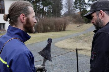 Tree ,Beard ,Baseball cap ,Cap ,Jacket.